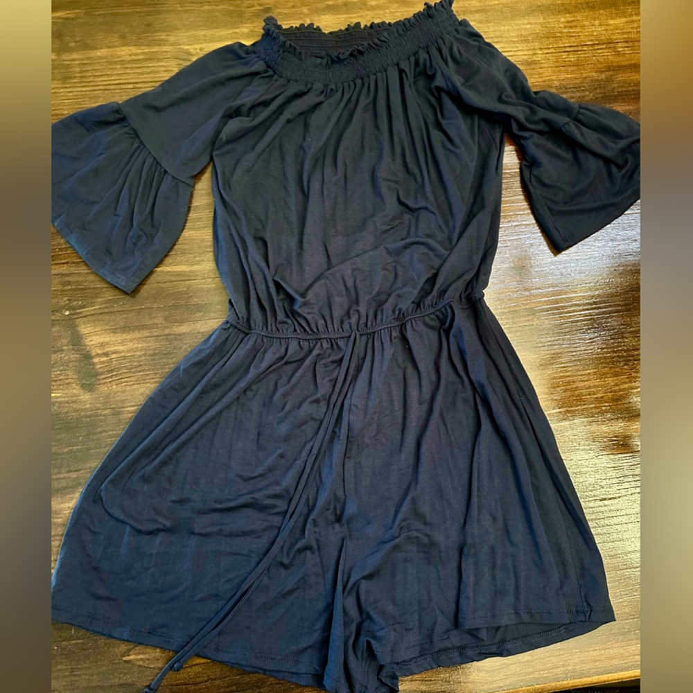 Off shoulder, 3/4 sleeve romper